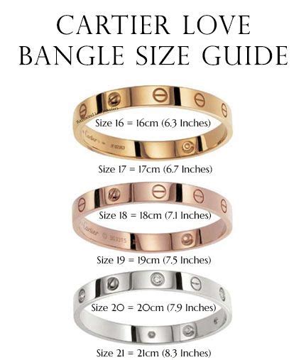 cartier love bracelet size 19|cartier wrist size chart.